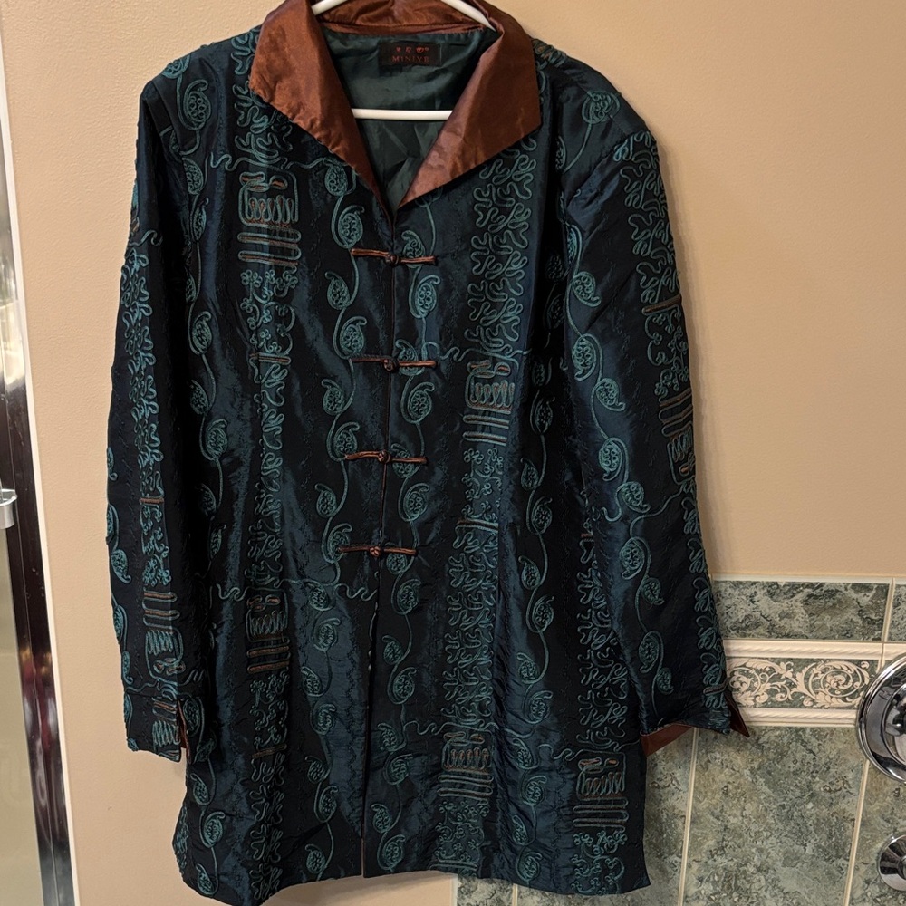 Women’s Miniye Black and Brown Embroidered Jacket